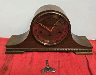 Linden 8-Day Westminster Chime Mantle Clock, Hermle 340-020 Movement, Key, West Germany