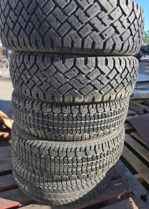 Set Of 5 Studded Winter Tires P195/70R14 Goodyear Ultra Grip & Master WinterMaster Plus
