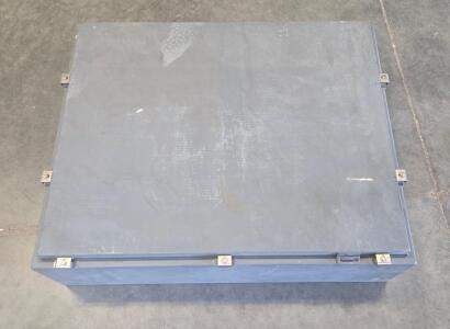 Fiberglass Reinforced Polyester Outdoor Electrical Enclosure, 34.5" x 27.5" x 10", Hinged Lid With Metal Latches