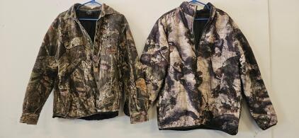 Mossy Oak Men's Medium Camouflage Insulated Hunting Jackets, Button & Zip Styles, UPC 730365323936