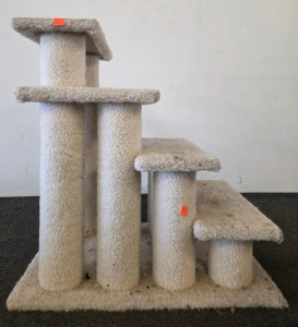 Carpeted 4-Step Multi-Level Pet Stairs, 24" High x 23" Wide, For Cats Or Small Dogs