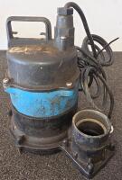 Electric Submersible Water Pump With Discharge Hose, Pump Is Functioning - 2
