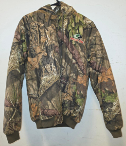 Mossy Oak Men&rsquo;s Medium Camouflage Hooded Jacket, Break-Up Country Camo, Polyester, Zipper Front