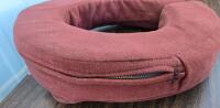 Set Of 4 Maroon Padded Veterinary Donut Collars, Medium/Large, Zipper & Velcro Closures - 3