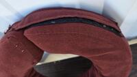 Set Of 4 Maroon Padded Veterinary Donut Collars, Medium/Large, Zipper & Velcro Closures - 4