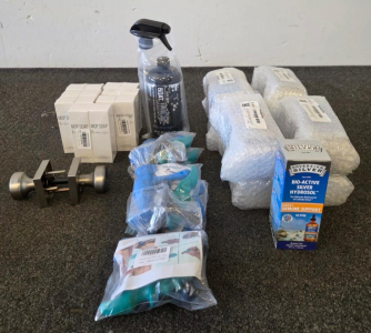 Mixed Lot: Boat Juice Cleaner, Sovereign Silver Hydrosol, Massager Set, Starly Door Knob, Mop Soap