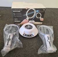 Huge Mixed Lot: Netgear AC1750 Modem (Unable To Test), Rug Pad, Verizon Bases (Unable To Test), Space Pong, Art, Steamer (Tested), Mixer (Tested) - 7