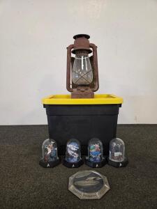 Star Trek Limited Edition Sculptures: U.S.S. Enterprise, Klingon, Romulan, Shuttlecraft + Plaque, Vintage Lantern, and Tote