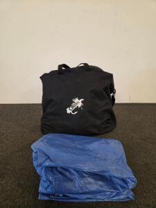 Caddis Nevada Float Tube, Inflatable, 225 lbs Capacity, 46"x42", 9.25 lbs, Carry Bag Included & Blue Tarp