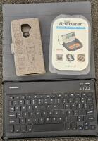 Mixed Lot: Kindle 2 e-Reader, CHESONA & Logitech Tablet Keyboards, OtterBox Cases, Screen Protectors - 2