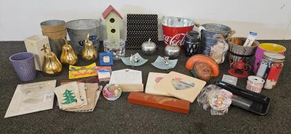 Mixed Lot Home Decor &ndash; Coca-Cola & Corona Buckets, Frames, Figurines, Crafts, Kitchenware