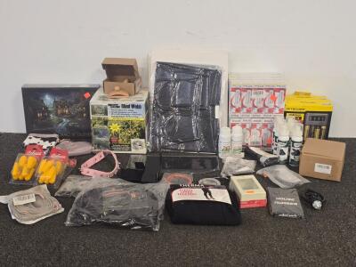Large Mixed Lot ThermaXX Leggings, Unitedlux Bulbs, Spidy Gear Blind Webb, Pet Dewormers & More