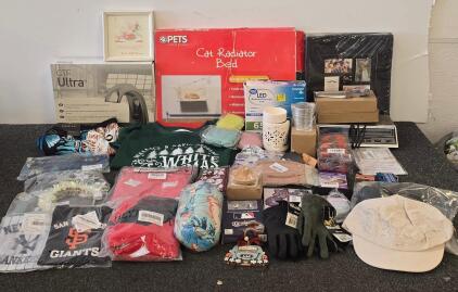 Large General Merchandise Lot &ndash; Apparel, Home Decor, Pet Bed, Electronics, 30+ Pieces, Mostly New