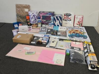 Large Mixed Lot &ndash; Gender Reveal, Bosch Auto Part, CAT Shade, Table Lamp, Beauty, & Home Goods