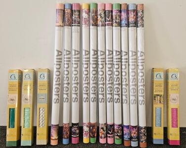 11 AllPosters Licensed Movie & Anime Posters + 5 Crafter&rsquo;s Square Vinyl Rolls, Various Colors