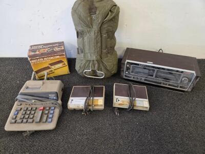 Military Reserve Parachute Pack Olive Drab, Ripcord Deployment, Est. 1970s&ndash;80s, Nylon, Surplus & Electronics Lot (Tested)