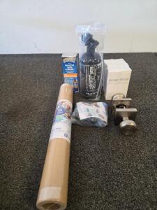 Mixed Lot: Sovereign Silver, Manual Massager, Boat Juice Cleaner, Mop Soap, Wallpaper & Door Knob