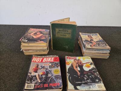 Vintage Motor's Truck Repair Manual And 40+ Classic Biker Magazines (Easyriders, Hot Bike & More)