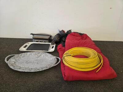 Griddle Cuisinart (Tested), Sleeping Bag, Roller Blades, Platters, Roll Of Slip Wire, And More