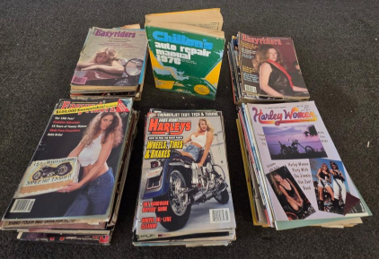 Vintage Easyriders Harley Magazines & 1976 Chilton&rsquo;s Auto Repair Manual &ndash; 36 Issues