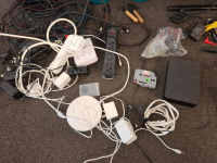 Mixed Electronics & Workshop: Calcu-Flash II Meter, AmazonBasics Keyboard, Cables, Tools, And More (Shelf A) - 4