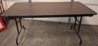 2 Rectangular Folding Banquet Tables, Laminate Top, Metal Legs - 4