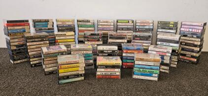Large Lot of 120+ Audio Cassette Tapes, Multiple Genres, Popular Artists, Major Labels, Mixed Titles