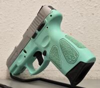 Taurus G2C 9mm Pistol, 3.2" Barrel, Stainless/Teal, Striker-Fired, Serial ABC340538 - 3