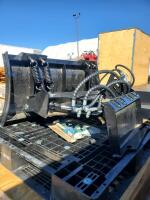 Hydraulic Snow Plow Attachment, Universal Skid Steer Mount, Full-Trip Blade, Steel Construction - 3