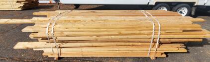 Bundle of ~45 2x4 Dimensional Lumber, ~16ft Length, Untreated, Mixed Condition, Marked "100"