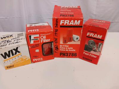 Ford 7.3L Diesel Filters, Fram PH3786/PH13 Oil, G3802A Fuel, Wix 33517, 1994-97 F250/F350
