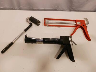 TUFF Black 10oz Caulking Gun, Orange Manual Caulking Gun, Beno J. Gundlach 1200B J-Roller