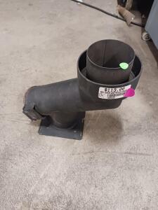 6" Vertical Center Adapter with Cleanout Port, Steel, Part #1038322, Mounting Plate Included