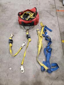 DBI-SALA Protecta Fall Protection Kit, Full Body Harness, Dual Shock Absorbing Lanyards, Bag