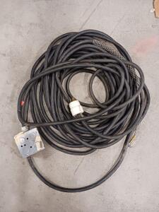 Heavy-Duty 50ft Extension Cord with Quad Box, NEMA 6-20P Plug, 20A 250V