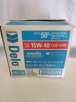 Chevron Delo 400 SDE 15W-40 Diesel Engine Oil, 3 Gallon Case, API CK-4/SN, ISOSYN Technology