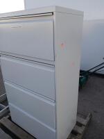 4-Drawer Metal Lateral Filing Cabinet, Light Gray, Locking missing keys - 3