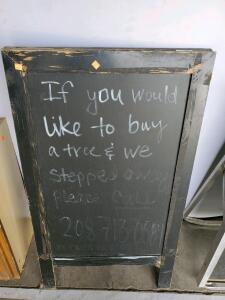 Freestanding Wooden A-Frame Chalkboard Sign, 40" x 20", Double-Sided, Foldable