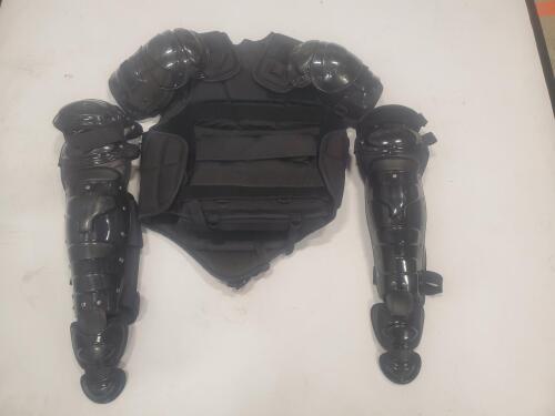 Riot Control Body Armor Set with Torso and Leg Protection, Adjustable Fit, Black