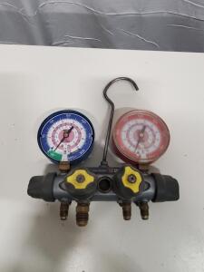 Yellow Jacket TITAN 4-Valve Manifold Gauge Set, R-22/R-134A/R-404A/R-410A Compatible