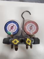 Yellow Jacket TITAN 4-Valve Manifold Gauge Set, R-22/R-134A/R-404A/R-410A Compatible - 2