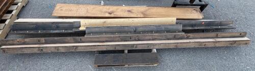 Wall-Mounted Hardwood Display Racks, 8ft, Multiple Finishes, Peg Style