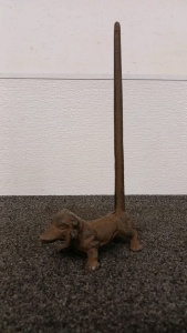 12" H Antique Cast-Iron Dog String Holder