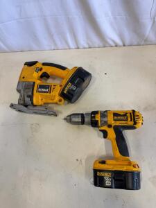 DeWalt DW933 18V Cordless Jigsaw & Drill Set, 2 XRP Batteries, 1" Stroke, 0-2700 SPM