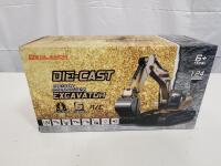 SDLANCH 1:24 Scale 6-Channel Die-Cast Remote Control Excavator Toy with Lights & Sounds, Boxed - 3