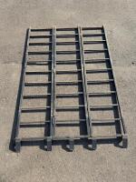 Steel Loading Ramps, 72" x 9", 500 lb Capacity Each, Set of 3