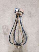 Yellow Jacket Series 41 Analog Manifold Gauge Set, 3 Hoses, 60" Length, R-22/R-404A/R-410A Compatible