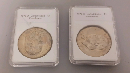 1976 and 1977 Eisenhower Dollars