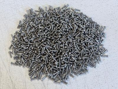 Bulk Stainless Steel Hex Socket Pan Head Machine Screws #8-32 x 3/4", Approx. 400 Pieces