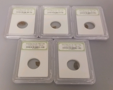 (5) Constantine The Great Roman Empire c. 330 AD Coin Pieces